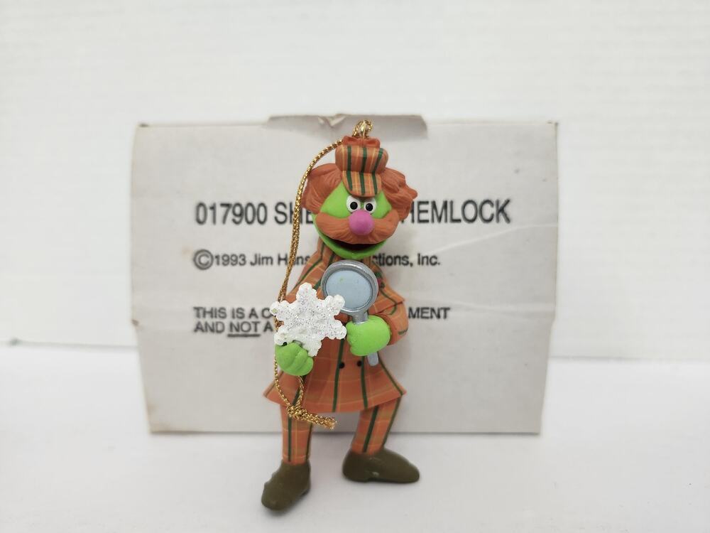1993 Grolier Sherlock Hemlock Sesame Street Christmas Ornament Jim Henson Boxed